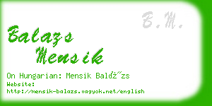 balazs mensik business card